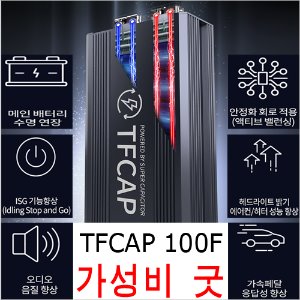 티에프캡 TFCAP 100F 자동차 전기장치 업그레이드 시작